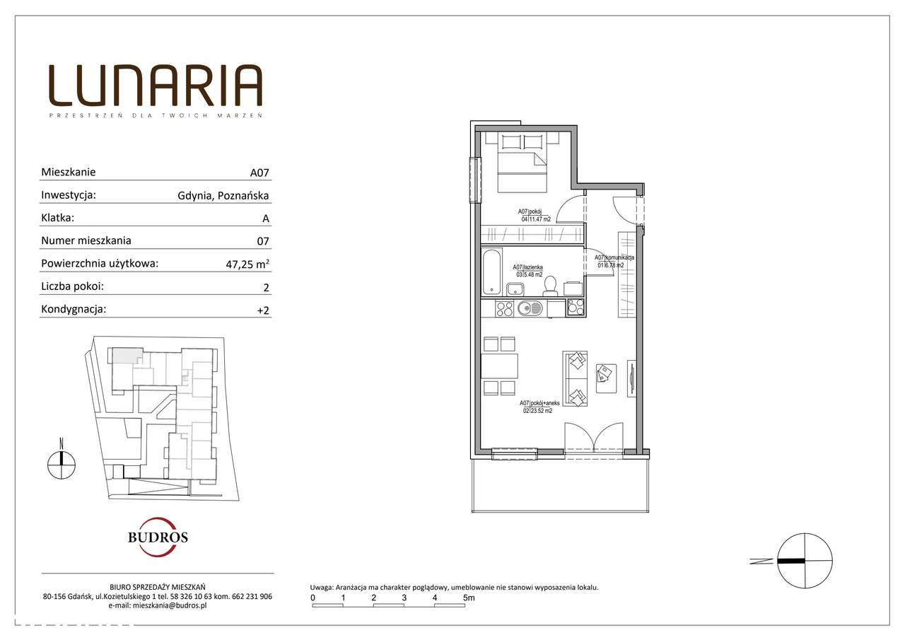 2-pokojowe mieszkanie 47m2 + balkon Bez Prowizji - Pełny obrazek: 2/9