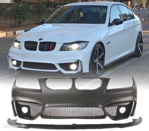 PARA-CHOQUES PARA BMW SERIE 3 E90 E91 05-08 LOOK M4 GRELHAS NEVOEIRO + SPOILER LIP - 1