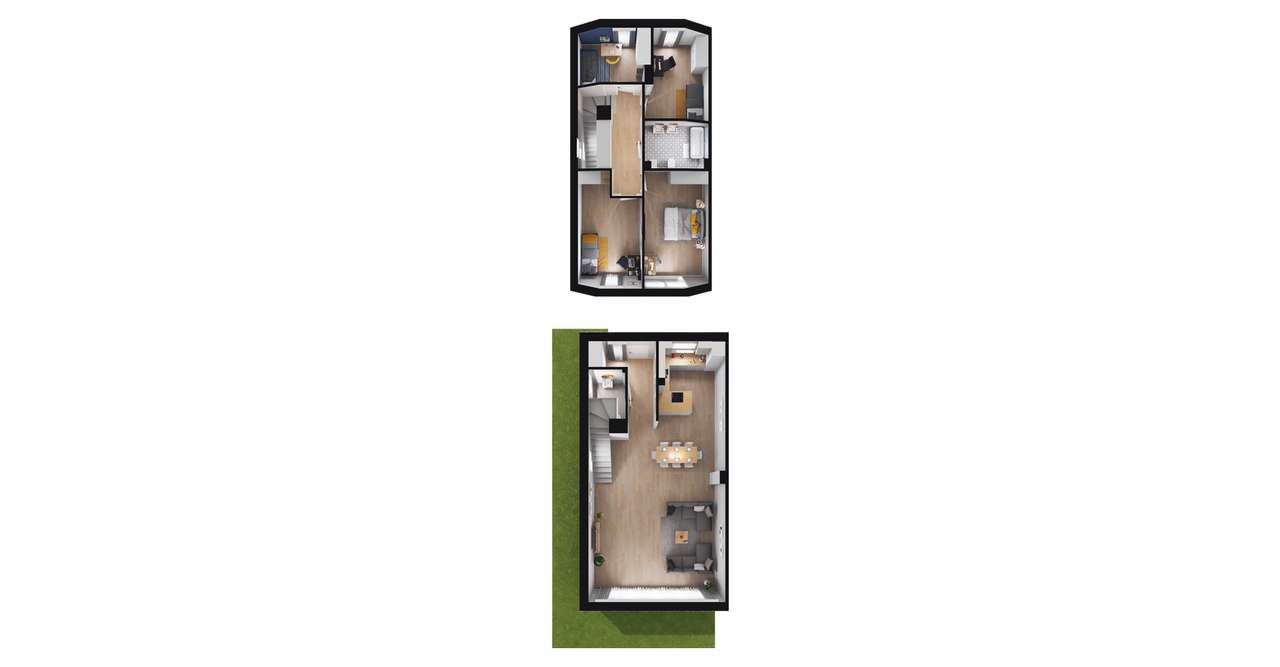 4-pokojowy dom 124m2 + ogródek Bezpośrednio - Pełny obrazek: 2/8