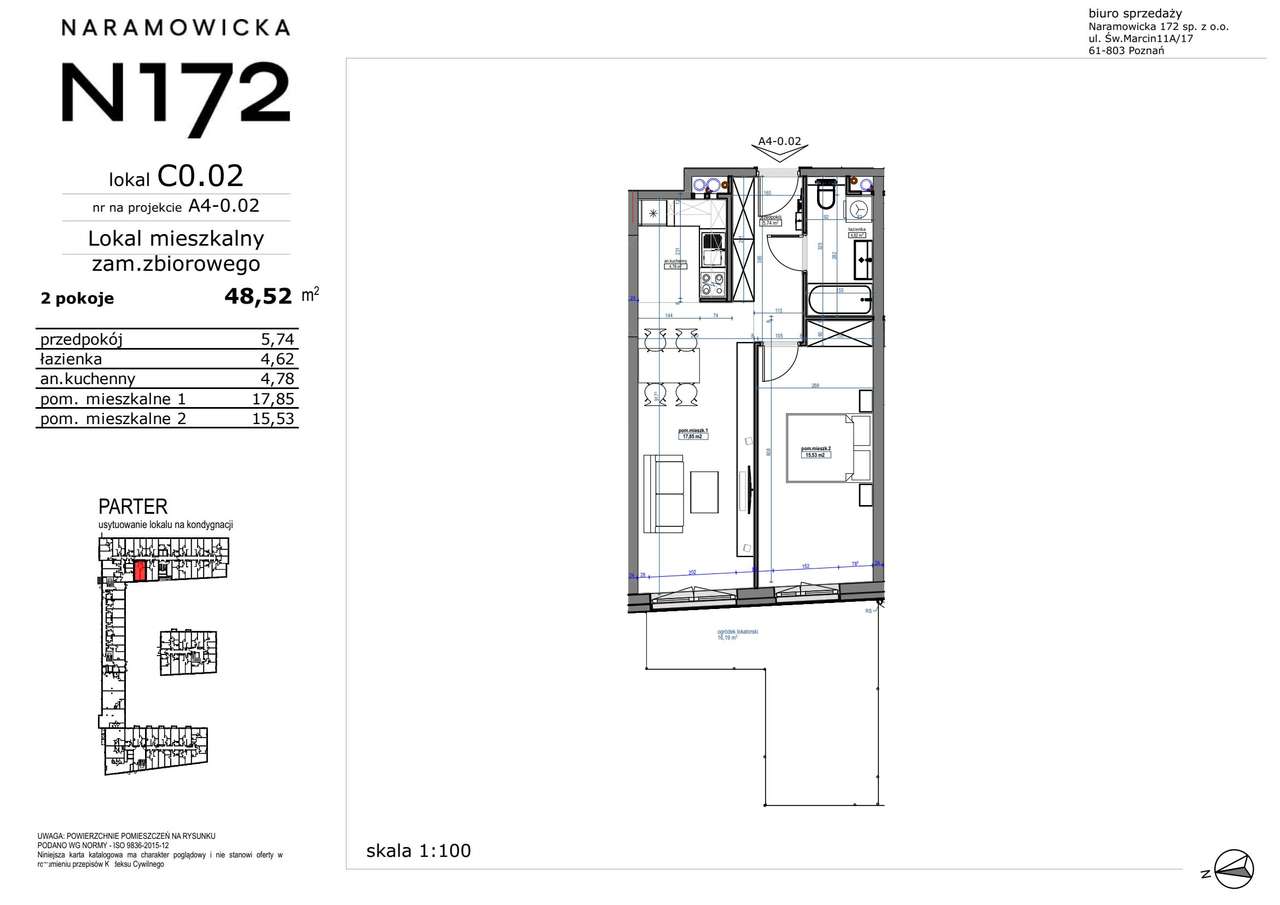 2-pokojowe mieszkanie 48m2 + ogródek Bez Prowizji - Pełny obrazek: 2/9