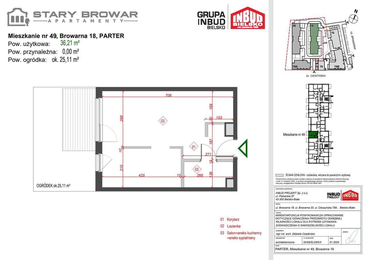 Stary Browar | mieszkanie 1-pok. | C_49 - Pełny obrazek: 2/7