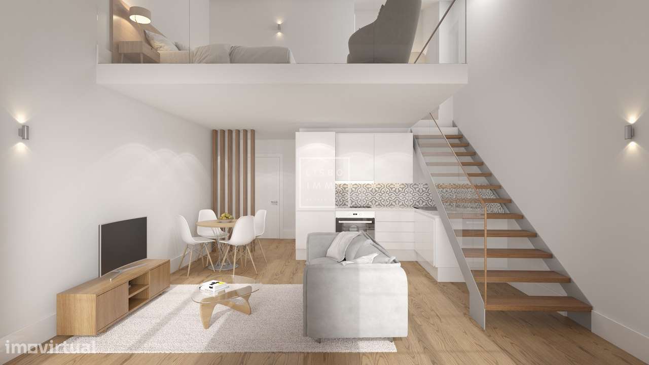 Apartamento Loft, 54,02m2, terraço 48,53m2, completamente reformado, c-20