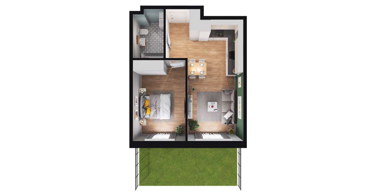 2-pokojowe mieszkanie 41m2 Bez Pośredników - Pełny obrazek: 2/6