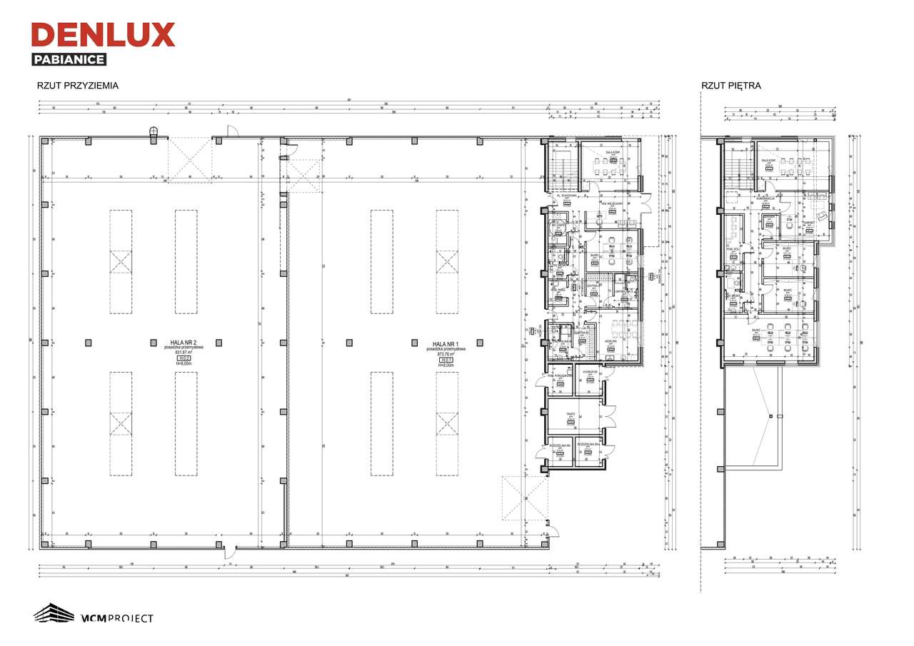Wynajem hali magazynowo-produkcyjnej 1700 m² + biura – Pabianice. - Pełny obrazek: 5/6