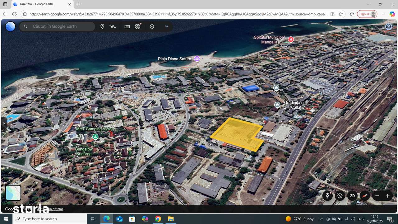 Mangalia Saturn teren intravilan construibil 12688mp pret 120euro/mp - Imagine principală: 5/7