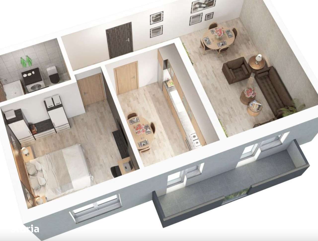 Apartament decomandat,et interm. , finisat cheie, incalzire pardoseala - Imagine principală: 3/8