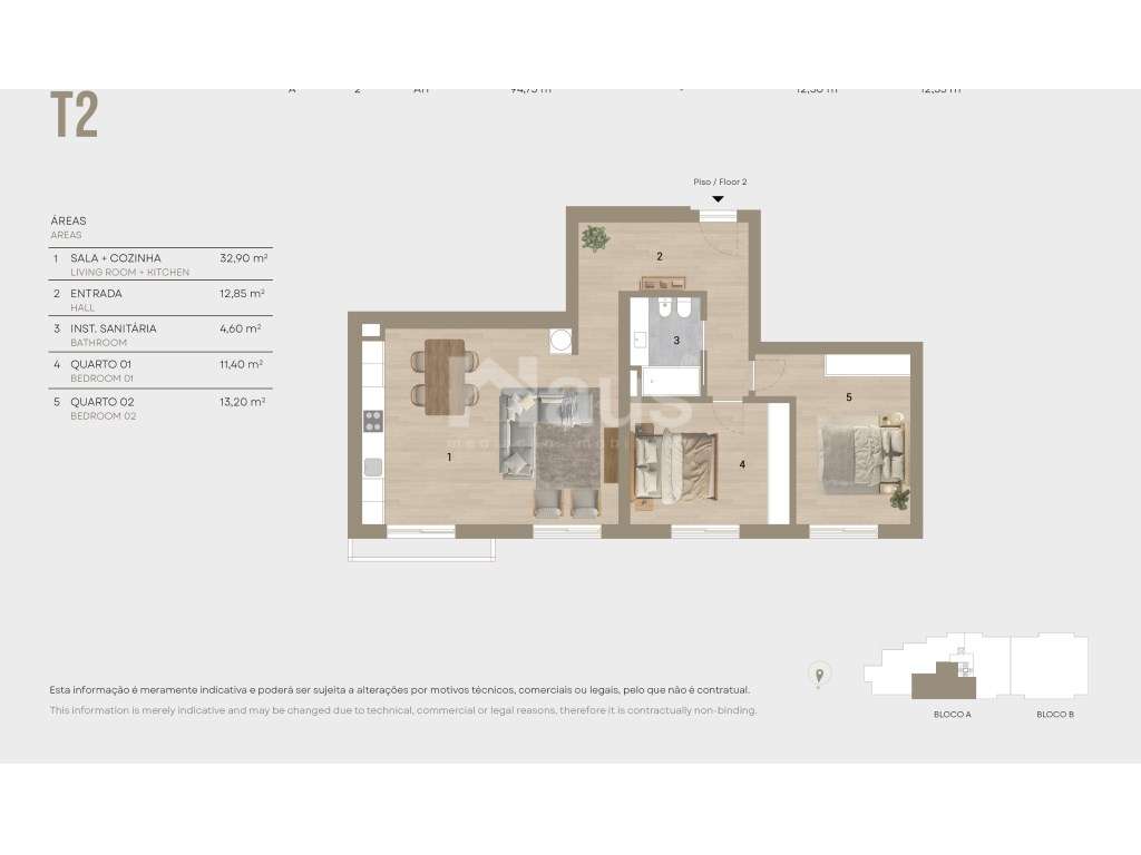 Apartamento T2 Lote 1 3 Frt