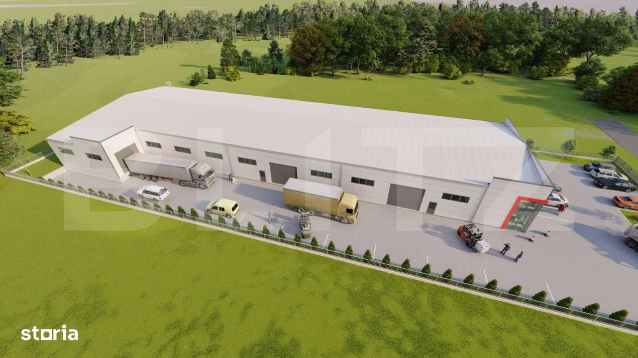 Hala moderna, acces din E576, birouri, 1658 mp utili, rampa andocare, - Imagine principală: 4/8