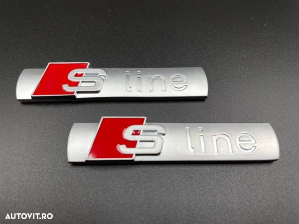 Set embleme Audi S8 gri / roșu - 7