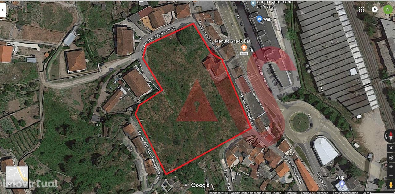 Lote de terreno para construção com com 3.393 m2 em São Miguel, Vizela