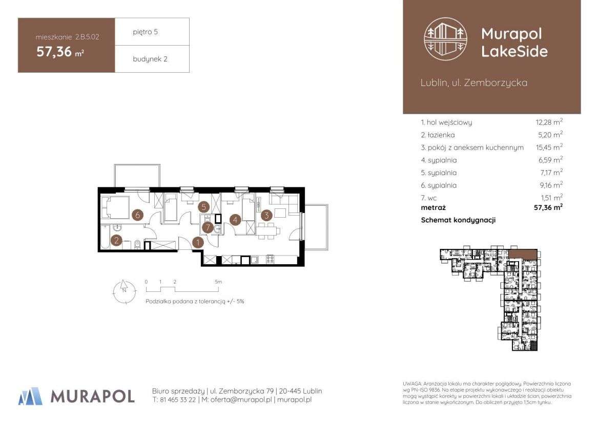 4-pokojowe mieszkanie 57m2 Bezpośrednio - Pełny obrazek: 2/6