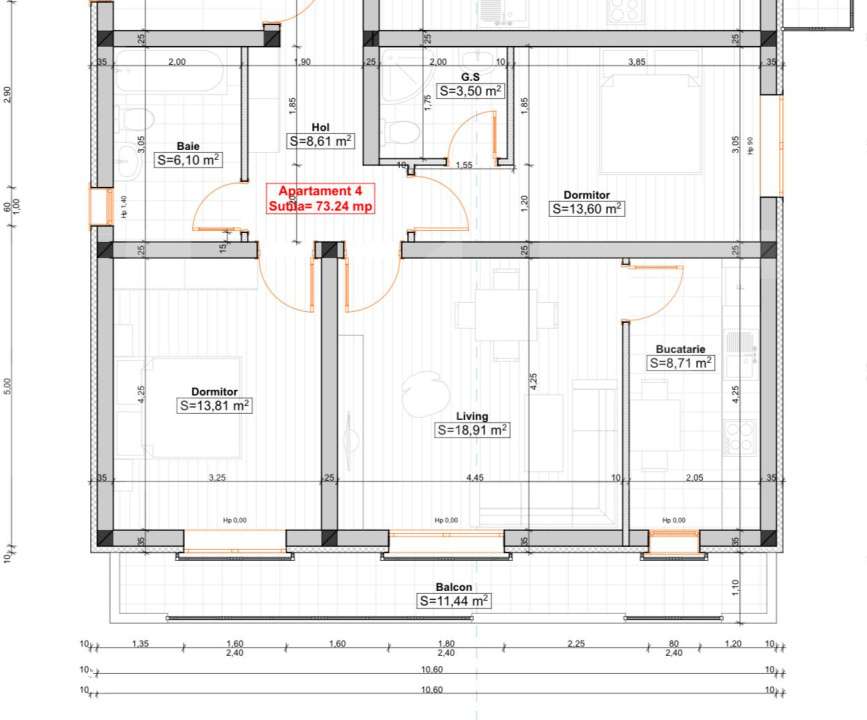 Apartament premium cu 3 camere si curte generoasa - Imagine principală: 4/4