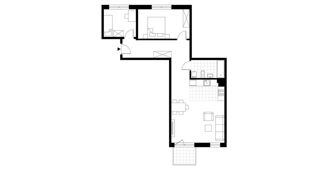 3-pokojowe mieszkanie 66m2 + balkon Bezpośrednio - Pełny obrazek: 3/8