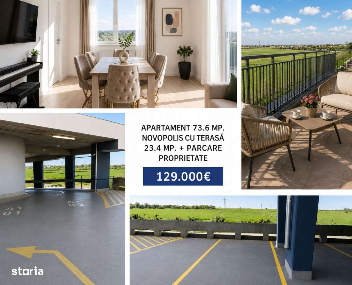 Apartament 73.6mp. Novopolis terasa 23.4mp. parcare proprie-16