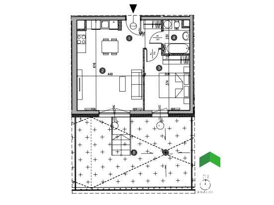 ogródek, 2 pokoje, nowe m - Pełny obrazek: 4/4
