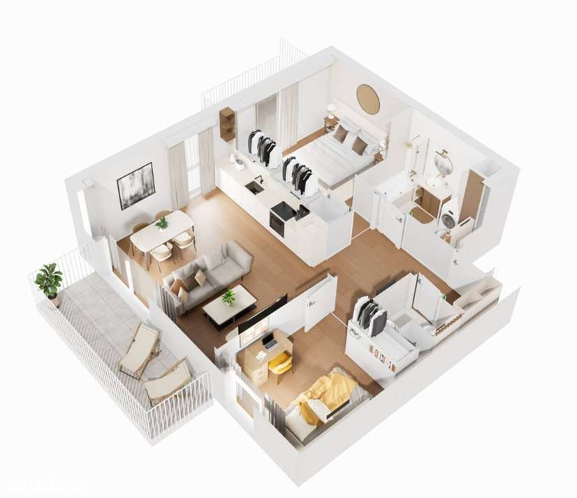 3 pokoje, Nowe Centrum Łodzi, PROMOCJA - Pełny obrazek: 2/8