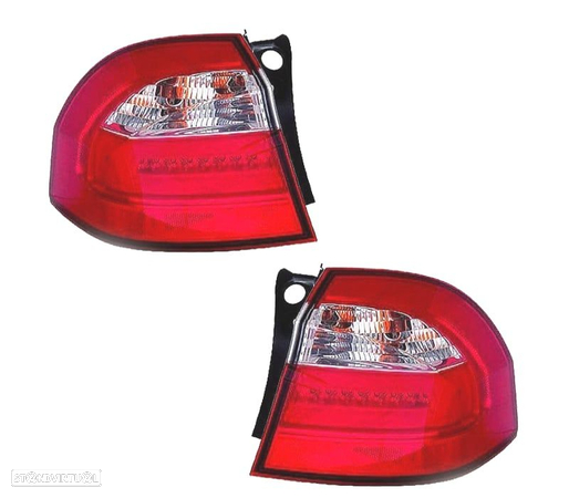 FAROLINS PARA KIA RIO HATCHBACK 3/5D 12- BRANCO VERMELHO - 1