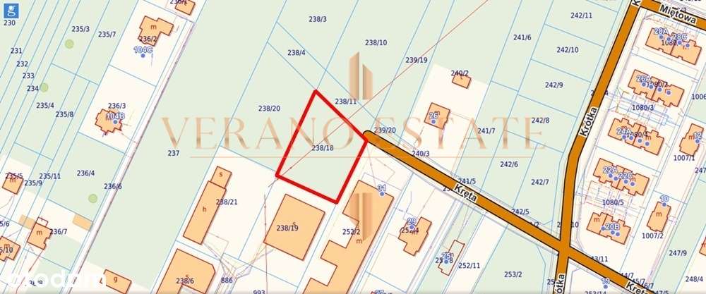 TEREN INWESTYCYJNY | MPZP | 1776M2 | UL. KRĘTA - Pełny obrazek: 1/6