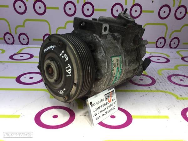 Compressor AC VW Passat 2.0TDi 140Cv de 2007 - Ref: 1K0820803Q	- NO60150 - 1