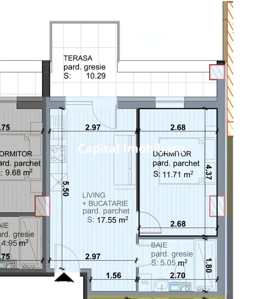 Apartament 2 camere de vanzare in bloc nou cu lift Comision 0 - Imagine principală: 3/5