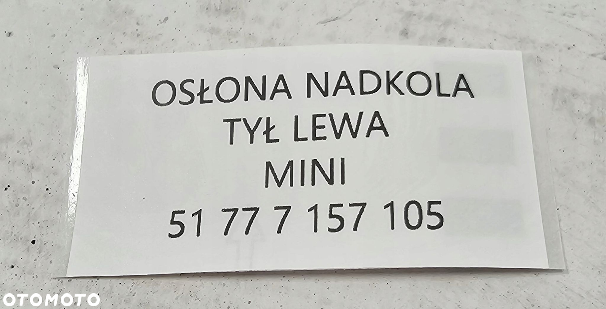 NOWA ORG LISTWA OSŁONA NADKOLA BŁOTNIKA MINI - 7157105 - 8