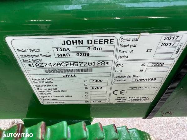John Deere 9M Semanatoare cu Discuri - 8