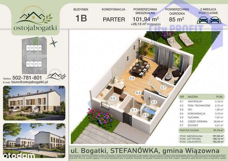 Dom na sprzedaż, 4 pokoje, 128 m², Boryszew