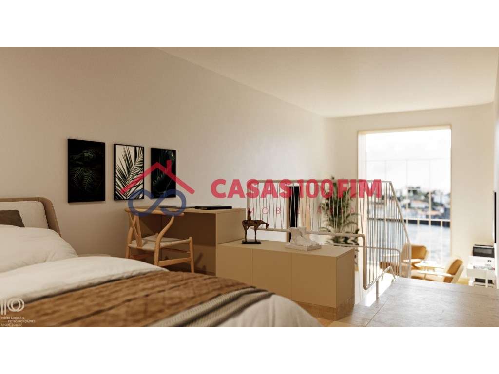 T1 no 1º piso, em edifício industrial reabilitado no Cais da Pescar...-7