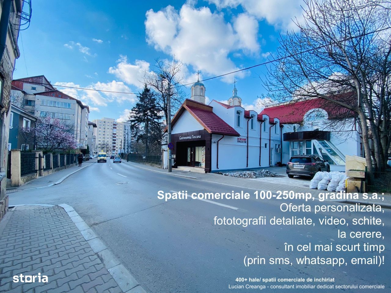 Inchiriere spatii comerciale, gradina, productie, 100-250mp, centru