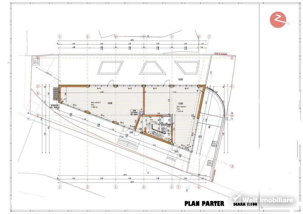 Spatiu comercial cu vitraj mare, 86mp, imobil nou, zona Grigorescu-T. - Imagine principală: 2/2