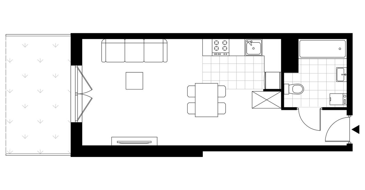 1-pokojowe mieszkanie 32m2 + ogródek Bez Prowizji - Pełny obrazek: 2/7