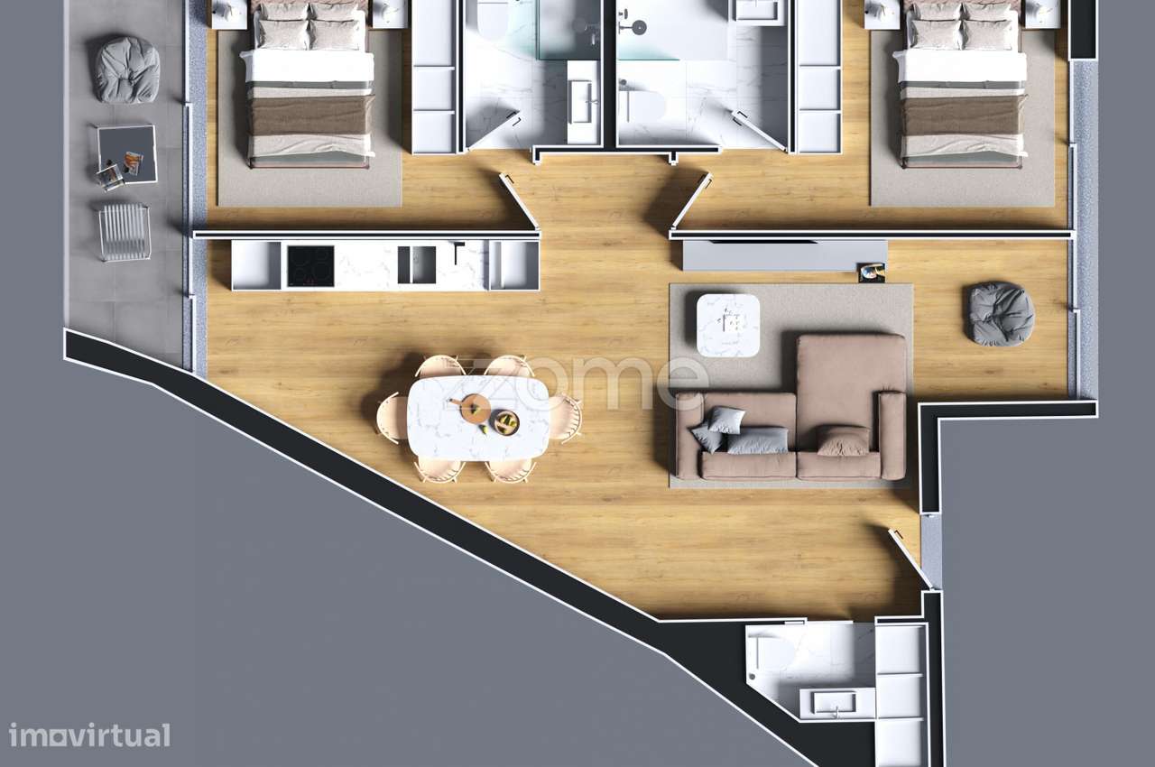 Apartamento T2 Novo em Cedofeita - Grande imagem: 2/9