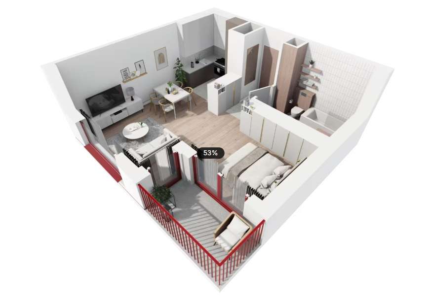 Mieszkanie z możliwością wydzielenia sypialni/Łódź Fabryczna/M²Poland! - Pełny obrazek: 5/5