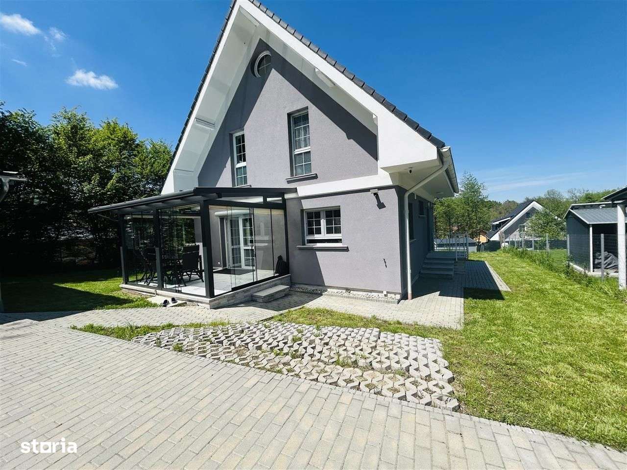 Casa individuala, 120mp utili, teren 596mp, carport, mobilata, utilata-8
