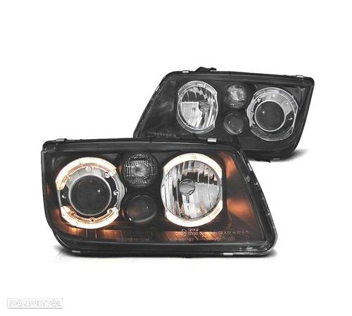 FARÓIS FRONTAIS ANGEL EYES PARA VOLKSWAGEN VW BORA 1J H7 H7 H3 - 1