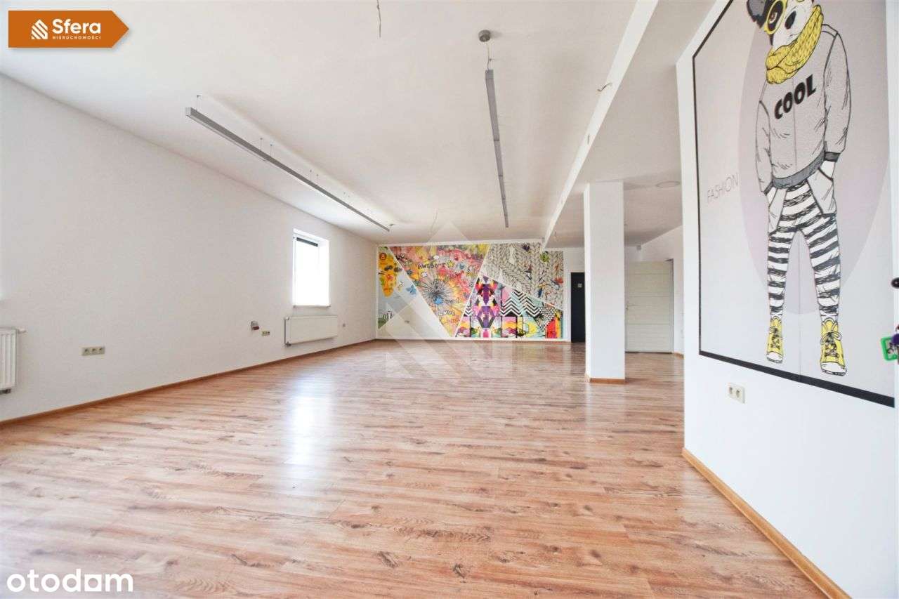 Lokal 122 m2 w nowoczesnym budynku, parking