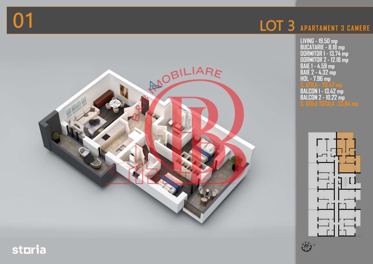 Apartament 3 camere Titan Th. Pallady-Sector 3-Metrou Teclu