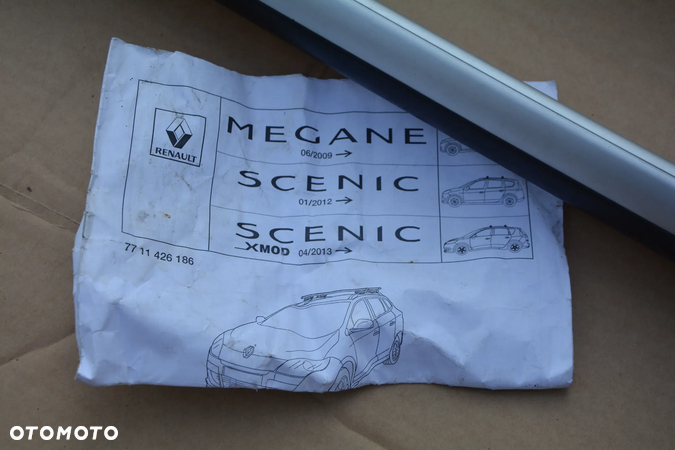 Renault Scenic 3 / Megane bagażnik dachowy alu klucz oryginał - 6
