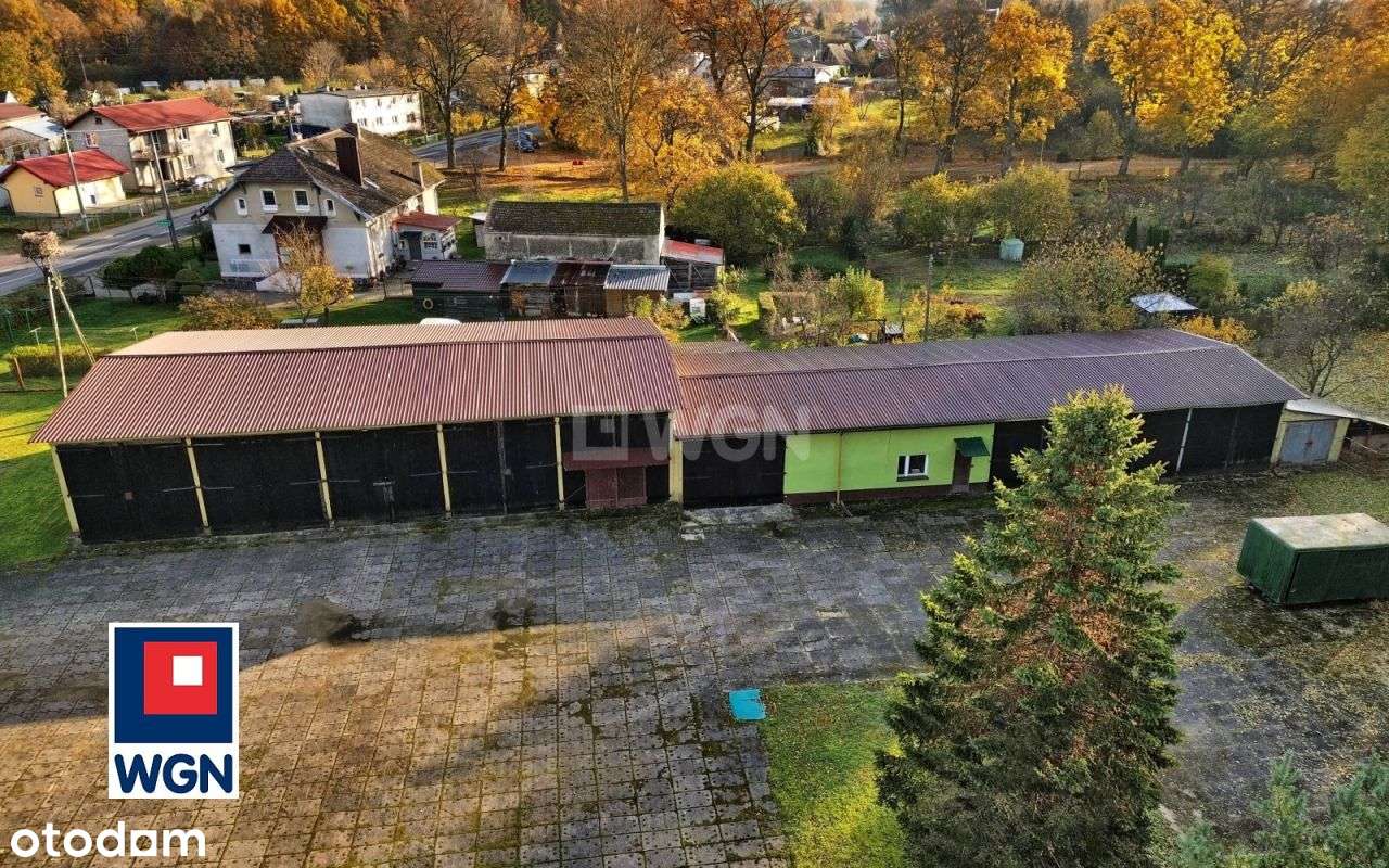 Dom, warsztat, hala mag., Barcino, działka 5000m2-5