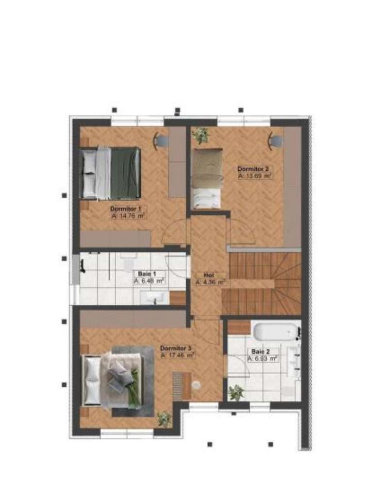 BRAGADIRU – CASA DE VANZARE, 4 CAMERE-13