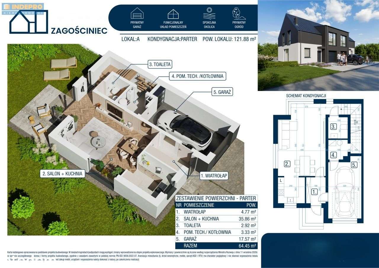 Dom, 121,88 m², Zagościniec - Pełny obrazek: 4/9