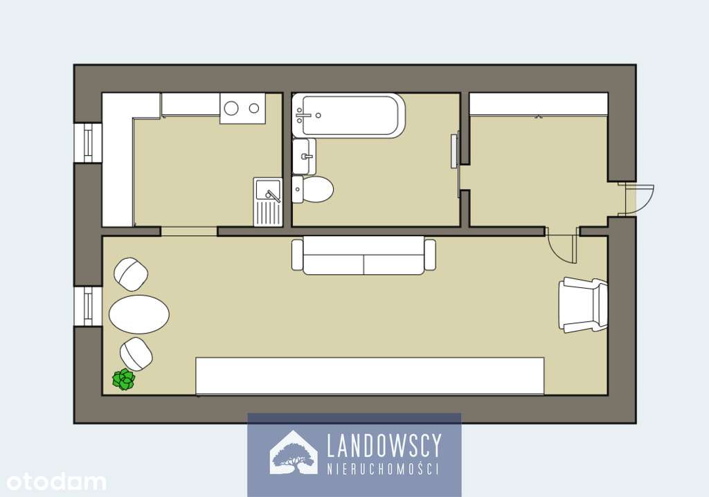 Twój łącznik ze światem - kawalerka na parterze - Pełny obrazek: 2/16