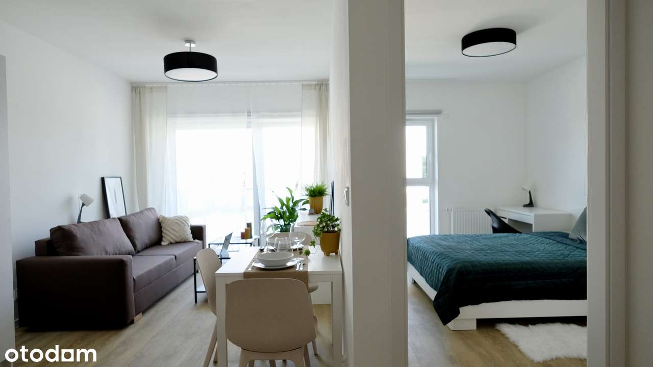 Mieszkanie 2-pokojowe 40m²_duży BALKON. Voucher 1000PLN na start!