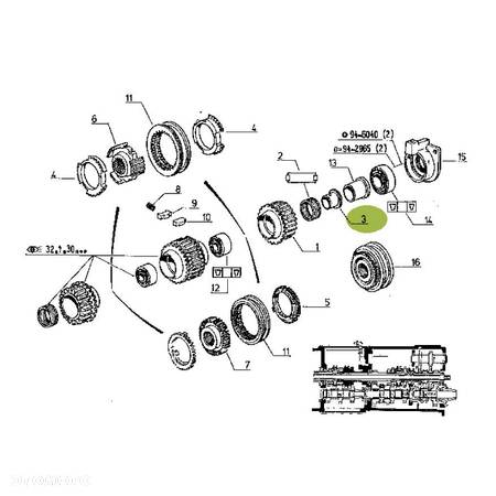 Tulejka koła synchronizatora Claas 7700006090 Oryginał - 4