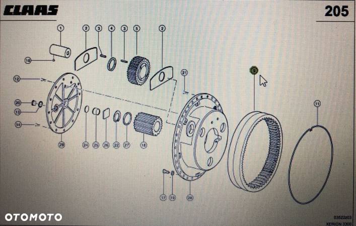 CLAAS 00 0598 935 0/Claas wieniec zębaty/Claas Xerion 3300 3800 - 1