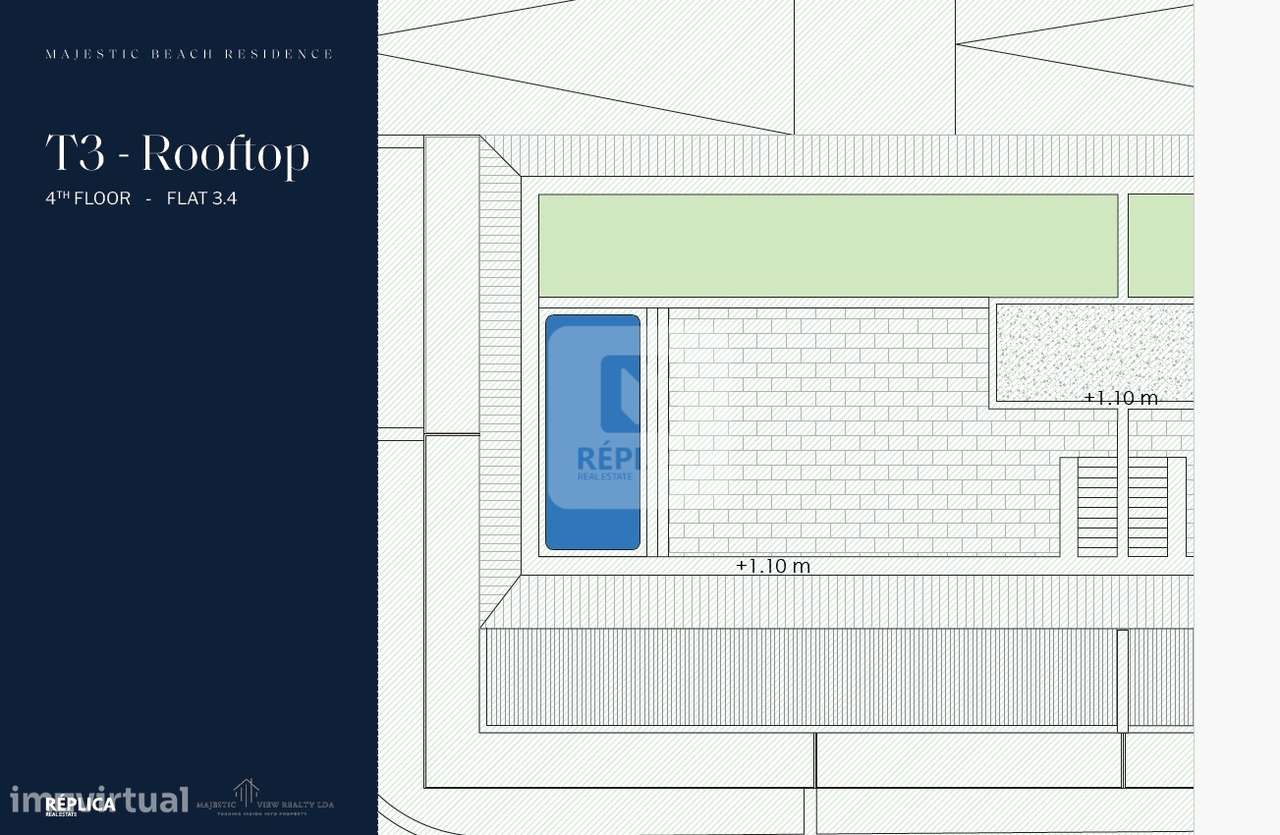 Apartamento T3 com rooftop à Praia de Canidelo-18