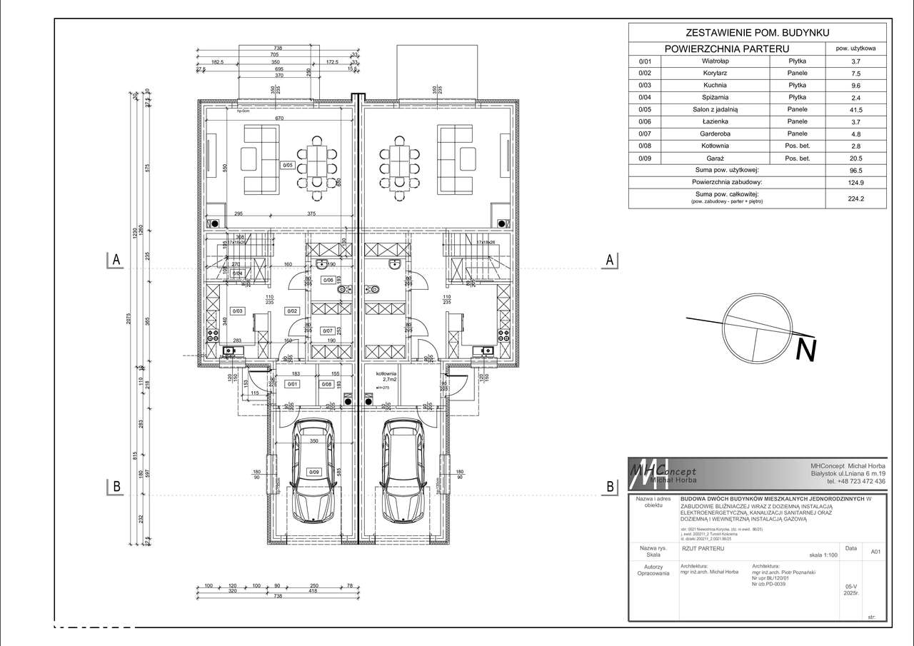 Nowoczesne Bliźniaki w Niewodnicy Koryckiej - Pełny obrazek: 5/6