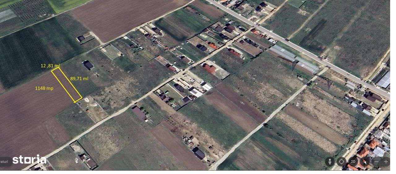 Teren intravilan 1148 mp Curtisoara Linia din Vale Str. Lamaitei - Imagine principală: 1/1