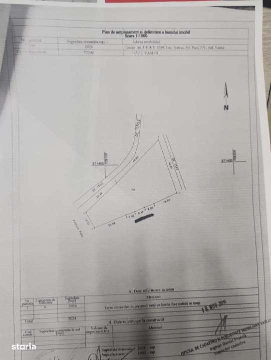 Teren situat in zona Paiu, Vaslui, 1900 mp - Imagine principală: 2/2