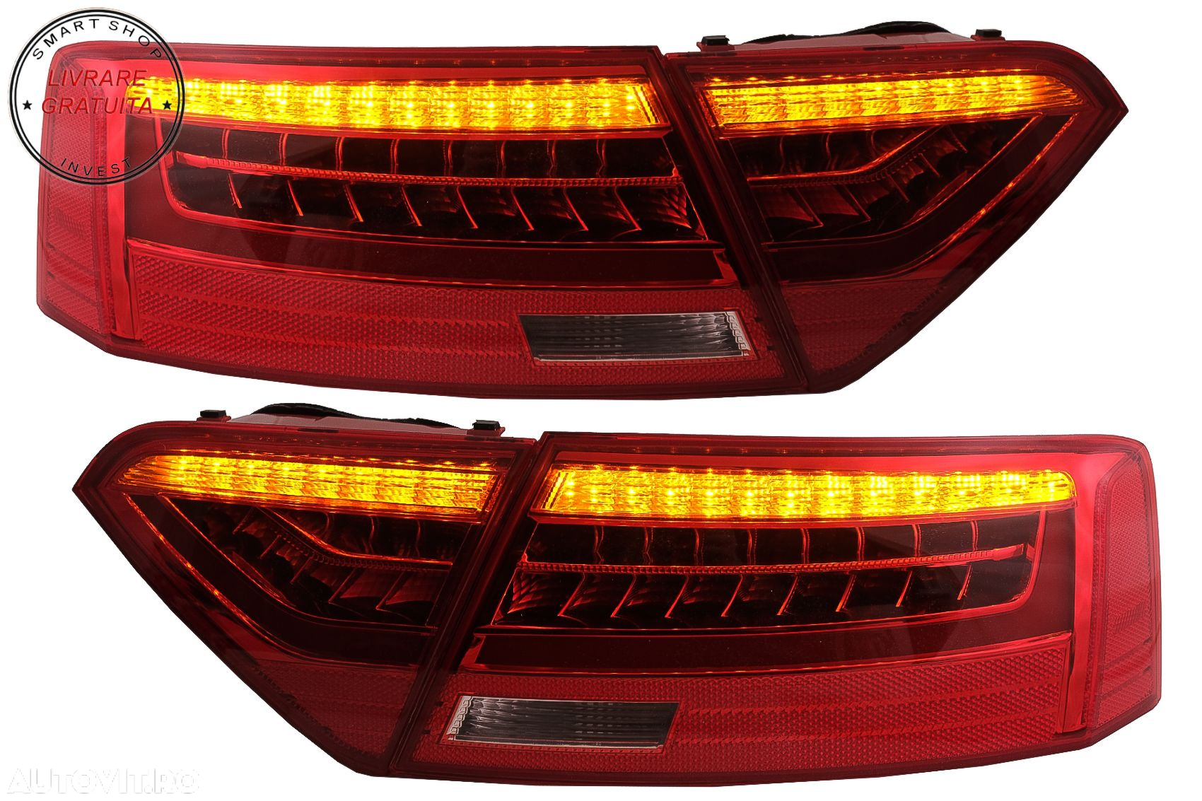 Stopuri LED Audi A5 8T Facelift (2012-2016) Semnal Secvential Dinamic- livrare gratuita - 7
